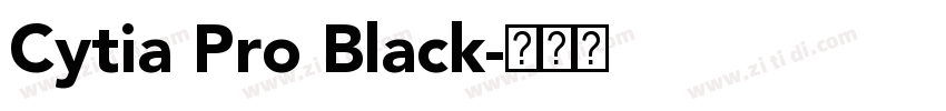Cytia Pro Black字体转换